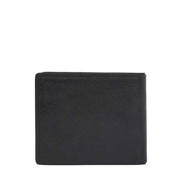 TOMMY HILFIGER TH Corporate Leather Wallet 13740 Μαύρο
