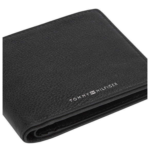 TOMMY HILFIGER TH Corporate Leather Wallet 13740 Μαύρο