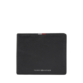 TOMMY HILFIGER TH Corporate Leather Wallet 13740 Μαύρο