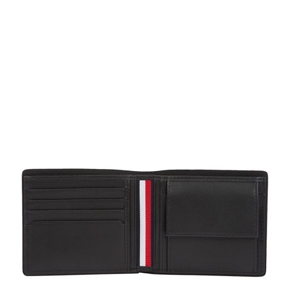 TOMMY HILFIGER TH Corporate Leather Wallet 13740 Μαύρο