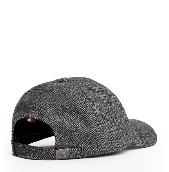Kαπέλο TOMMY HILFIGER TH Jockey Flag Herringbone 13784 Ανθρακί