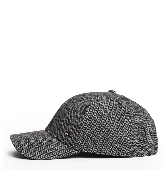 Kαπέλο TOMMY HILFIGER TH Jockey Flag Herringbone 13784 Ανθρακί