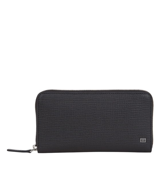 Πορτοφόλι TOMMY HILFIGER TH Flag Zip Around Wallet 13805 Μαύρο