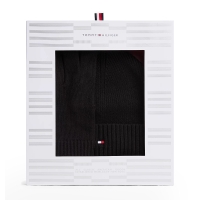Σετ Σκούφος και Γάντια TOMMY HILFIGER TH Flag 13806 Μαύρο