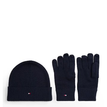 Σετ Σκούφος και Γάντια TOMMY HILFIGER TH Flag 13806 Μπλε