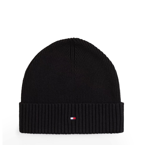 Σετ Σκούφος και Κασκόλ TOMMY HILFIGER TH Flag 13807 Μαύρο