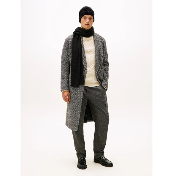 Σετ Σκούφος και Κασκόλ TOMMY HILFIGER TH Flag 13807 Μαύρο