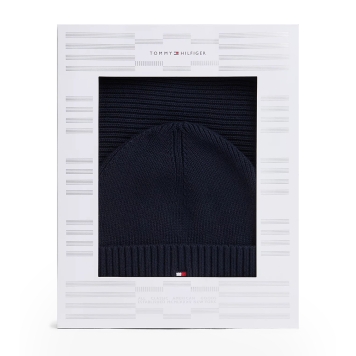 Σετ Σκούφος και Κασκόλ TOMMY HILFIGER TH Flag 13807 Μπλε