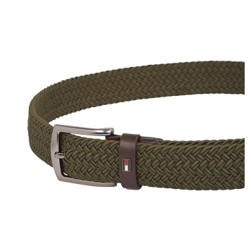 Ζώνη TOMMY HILFIGER Denton Elastic 3.5 13823 Χακί