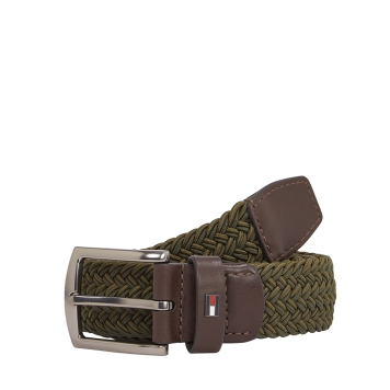 Ζώνη TOMMY HILFIGER Denton Elastic 3.5 13823 Χακί