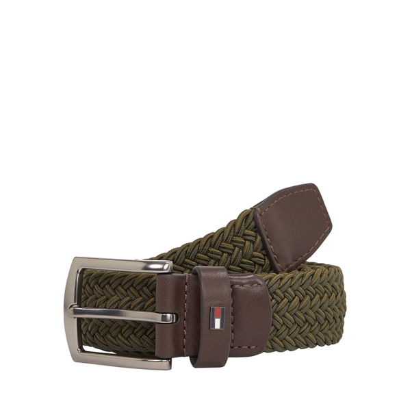 Ζώνη TOMMY HILFIGER Denton Elastic 3.5 13823 Χακί