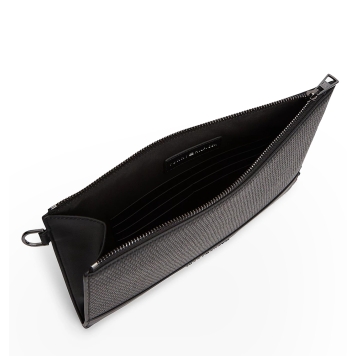 Τσαντάκι Χειρός TOMMY HILFIGER TH Woven Pouch 14145 Μαύρο