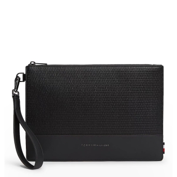 Τσαντάκι Χειρός TOMMY HILFIGER TH Woven Pouch 14145 Μαύρο
