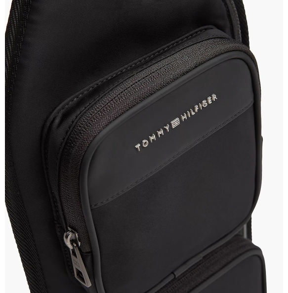Τσάντα TOMMY HILFIGER REPREVE SLINGPACK AM0AM14151 Μαύρο