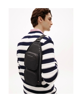 Τσάντα TOMMY HILFIGER REPREVE SLINGPACK AM0AM14151 Μαύρο