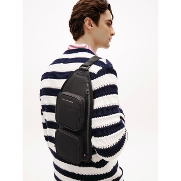 Τσάντα TOMMY HILFIGER REPREVE SLINGPACK AM0AM14151 Μαύρο