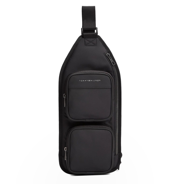 Τσάντα TOMMY HILFIGER REPREVE SLINGPACK AM0AM14151 Μαύρο