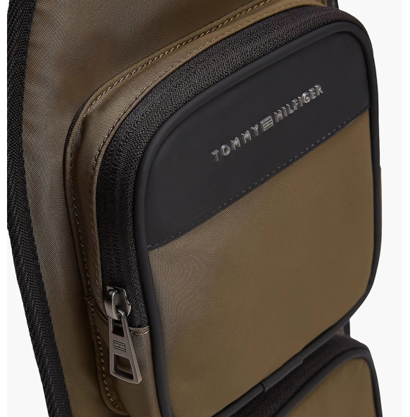 Τσάντα TOMMY HILFIGER REPREVE SLINGPACK AM0AM14151 Χακί