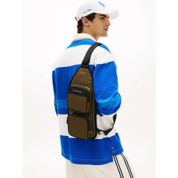 Τσάντα TOMMY HILFIGER REPREVE SLINGPACK AM0AM14151 Χακί