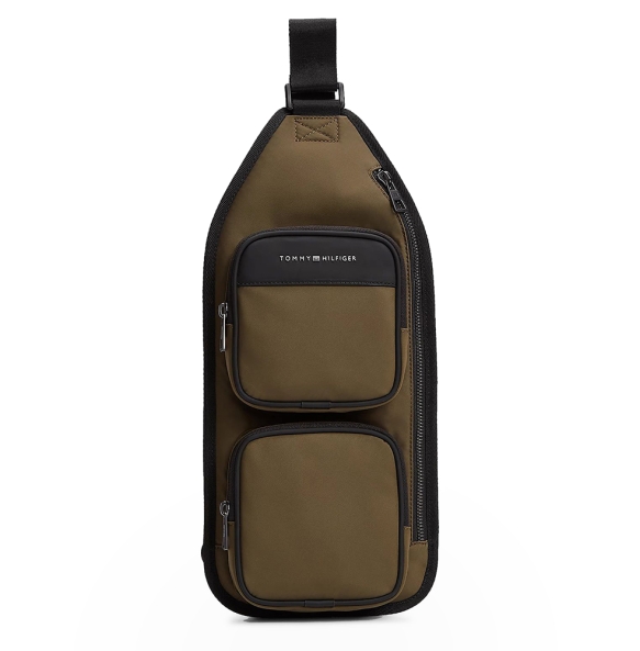 Τσάντα TOMMY HILFIGER REPREVE SLINGPACK AM0AM14151 Χακί