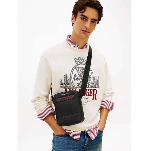 Τσαντάκι TOMMY HILFIGER TH Foundaiton Mini Reporter 14156 Μαύρο