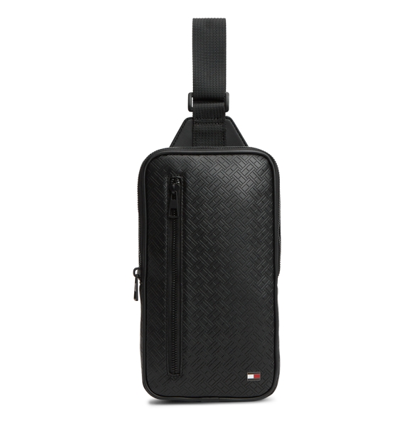 Τσάντα TOMMY HILFIGER TH Embossed Flag Sling Bag 14191 Μαύρο Τσάντα TOMMY HILFIGER TH Embossed Flag Sling Bag 14191 Μαύρο