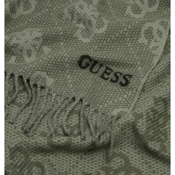 Κασκόλ GUESS Boston Jacquard AM9562POL03 Λαδί