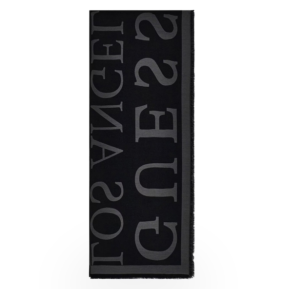 Κασκόλ Guess Oslo Scarf Jacquard AM9622MOD03 Μαύρο Κασκόλ Guess Oslo Scarf Jacquard AM9622MOD03 Μαύρο