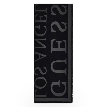 Κασκόλ Guess Oslo Scarf Jacquard AM9622MOD03 Μαύρο