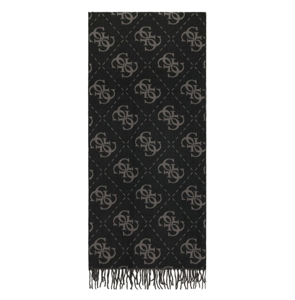 Κασκόλ GUESS Boston Jacquard AM9666POL03 Μαύρο Κασκόλ GUESS Boston Jacquard AM9666POL03 Μαύρο