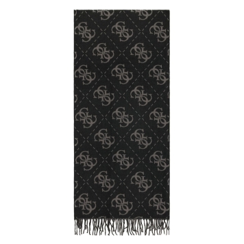 Κασκόλ GUESS Boston Jacquard AM9666POL03 Μαύρο