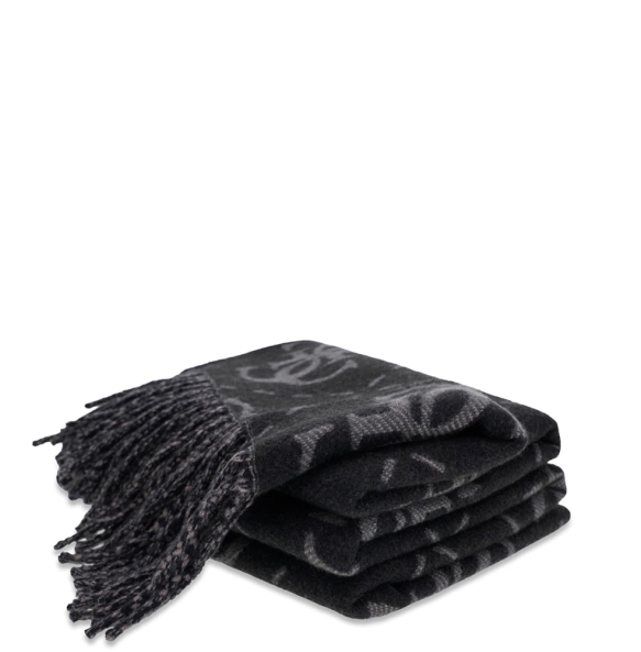 Κασκόλ GUESS Boston Jacquard AM9666POL03 Μαύρο Κασκόλ GUESS Boston Jacquard AM9666POL03 Μαύρο
