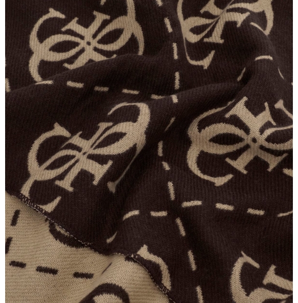 Κασκόλ GUESS Boston Jacquard AM9666POL03 Καφέ