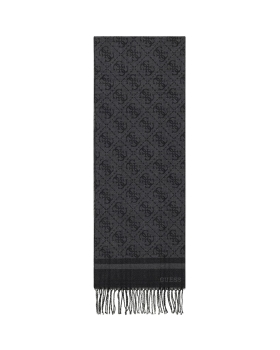 Κασκόλ GUESS Milano Scarf Jacquard AM9670POL03 Μαύρο