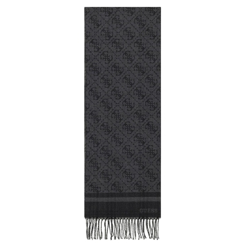 Κασκόλ GUESS Milano Scarf Jacquard AM9670POL03 Μαύρο