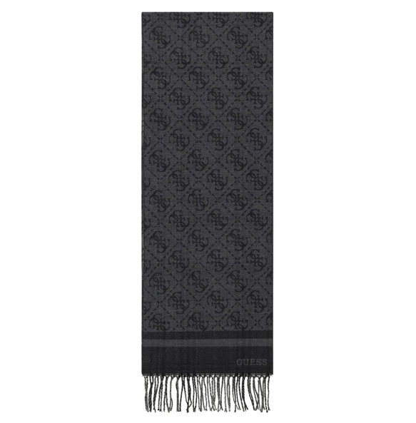 Κασκόλ GUESS Milano Scarf Jacquard AM9670POL03 Μαύρο