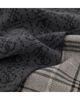 Κασκόλ GUESS Milano Scarf Jacquard AM9670POL03 Μαύρο