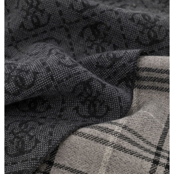 Κασκόλ GUESS Milano Scarf Jacquard AM9670POL03 Μαύρο