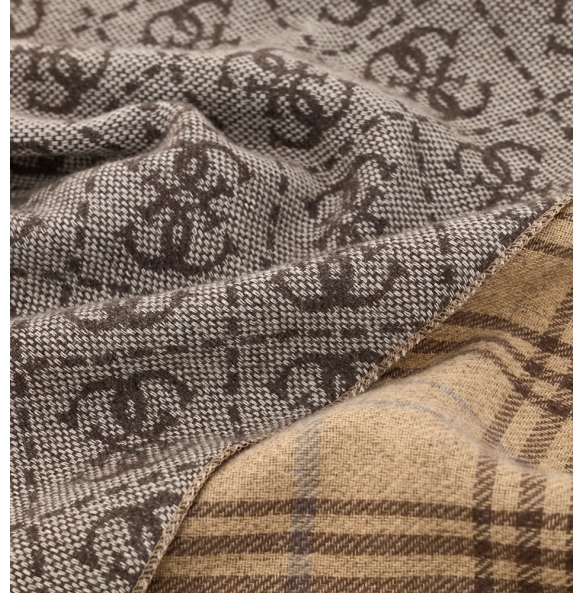 Κασκόλ GUESS Milano Scarf Jacquard AM9670POL03 Καφέ