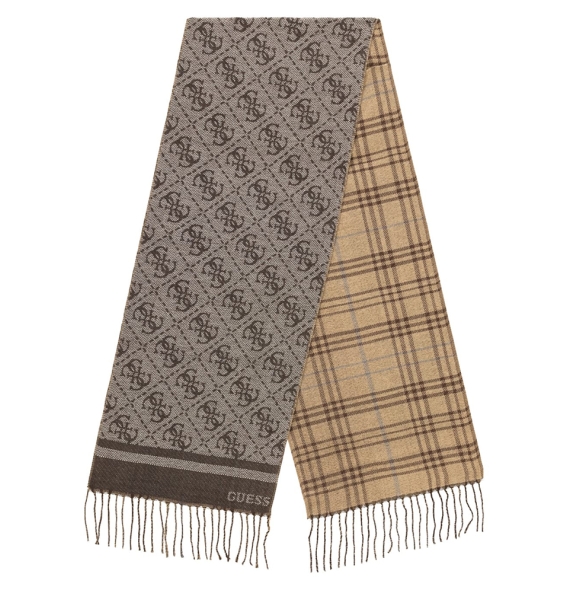Κασκόλ GUESS Milano Scarf Jacquard AM9670POL03 Καφέ