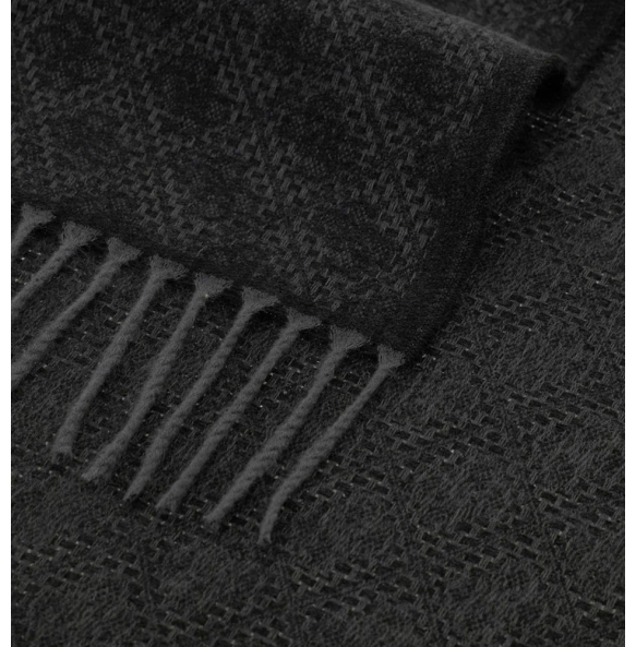 Κασκόλ GUESS Milano Scarf Jacquard AM9678POL03 Μαύρο