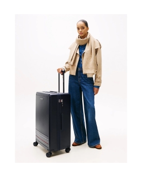 Βαλίτσα σκληρή Μεγάλη TOMMY HILFIGER Signature AU0AU01975 Μπλε