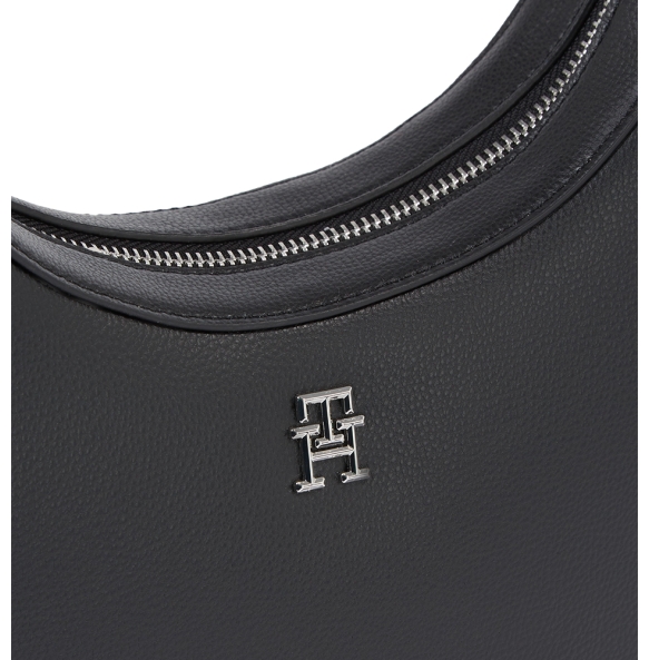 Τσάντα TOMMY HILFIGER ΤΗ Essential Shoulder Monogram Bag 15723 Μαύρο