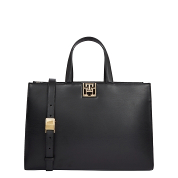 Τσάντα TOMMY HILFIGER TH Reset Satchel 16296 Μαύρο