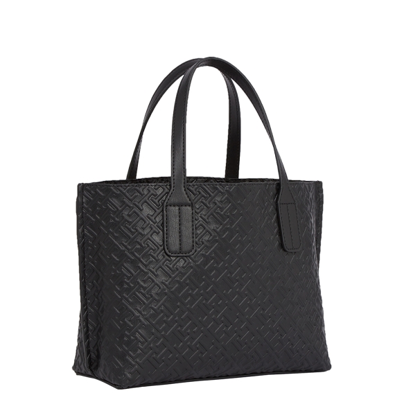 Τσάντα TOMMY HILFIGER TH Monogram Embossed Tote 16473 Μαύρo