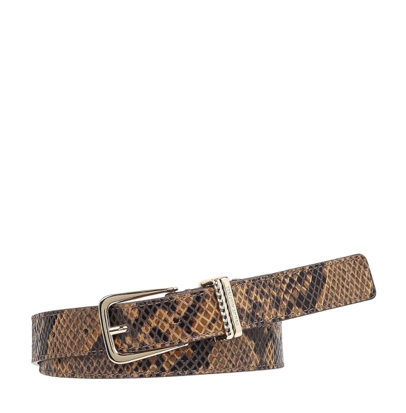 Ζώνη TOMMY HILFIGER TH Snake Print Leather Belt 16610 Πύθωνα