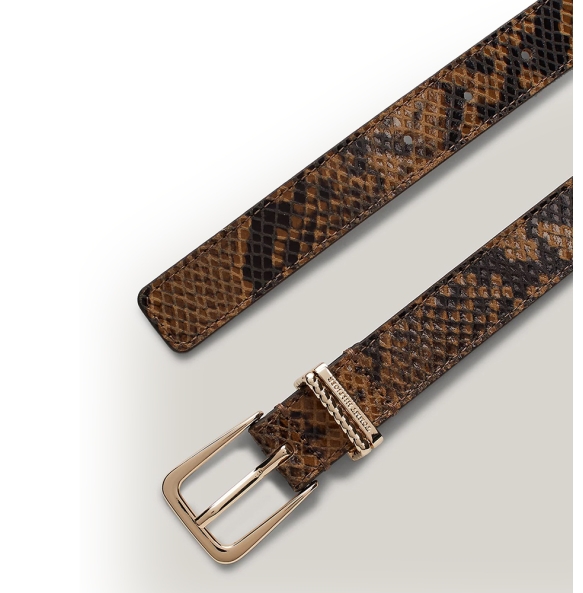 Ζώνη TOMMY HILFIGER TH Snake Print Leather Belt 16610 Πύθωνα