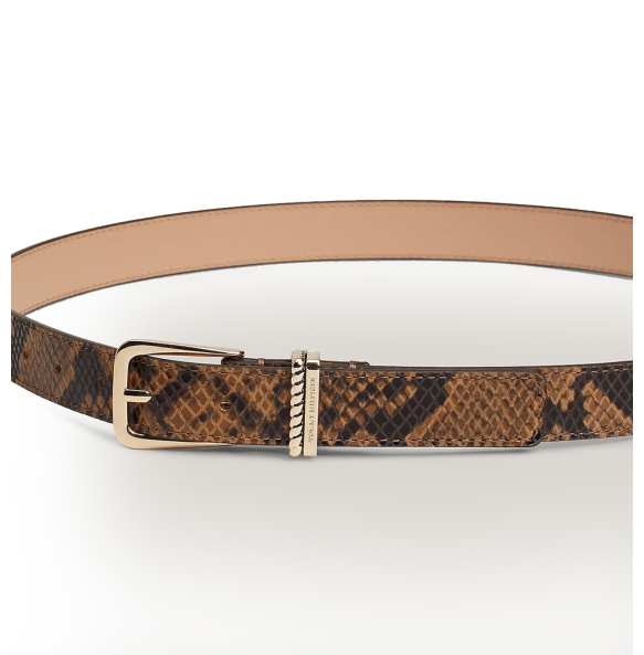 Ζώνη TOMMY HILFIGER TH Snake Print Leather Belt 16610 Πύθωνα