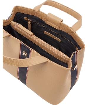 Τσάντα TOMMY HILFIGER TH Monogram Satchel 16873 Μπεζ