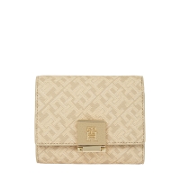 Πορτοφόλι TOMMY HILFIGER TH Her Med Flap Mono Wallet 17040 Μπεζ